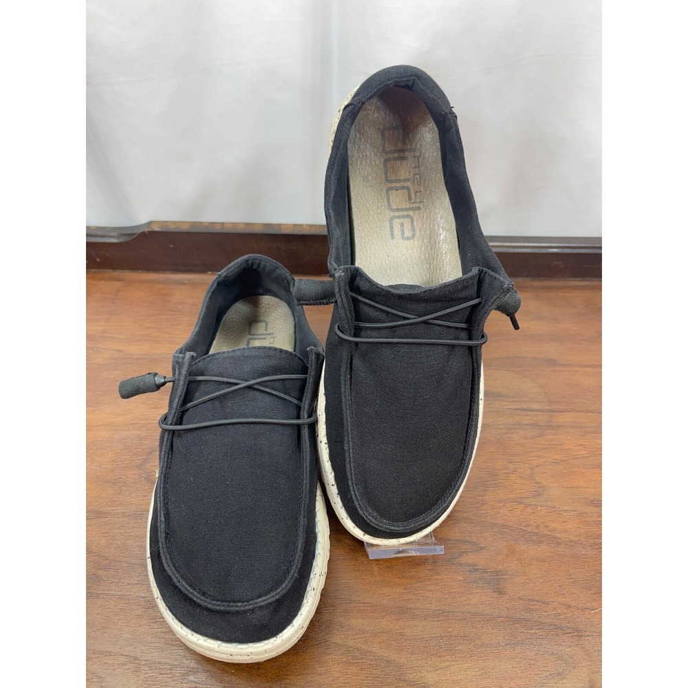 Hey Dude Black Wendy L Slip on Shoes Women Sz 10 Sneaker Casual Beach Work  Vaca